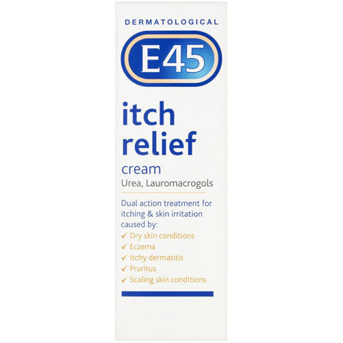 E45 itch relief cream can help to soothe scaly, dry, itchy skin caused by the menopause. 