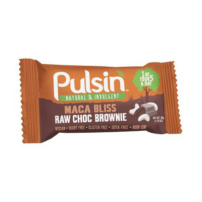 Maca Bliss Raw Choc Brownies contain chocolate blended with Peruvian maca to fuel your day.