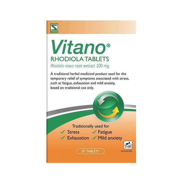 Vitano Rhodiola Rosea Root 200mg 30 Tablets