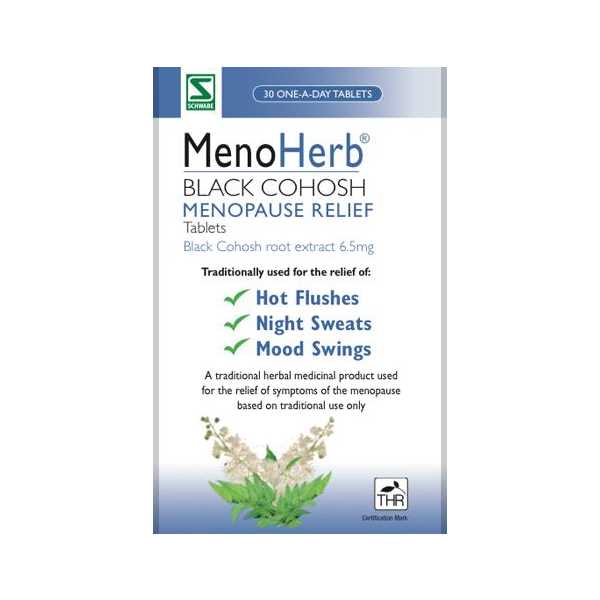 Menoherb Black Cohosh Menopause Relief Tablets